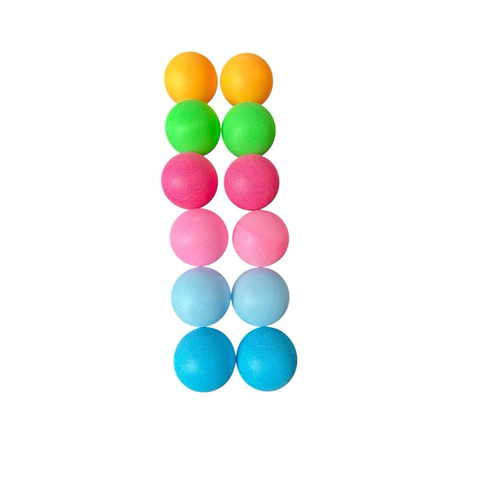 NEW lot of 12‎ hard plastic balls cat toys pink blue orange green